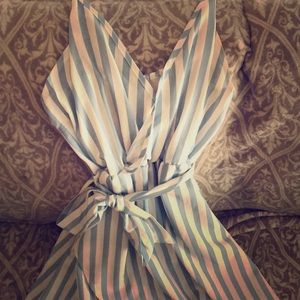 Mid length striped dress